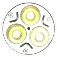 LED Spotlight mit geriffelten Scheiben 3 x 1 Watt und 12 Volt DC Draufsicht