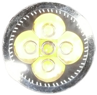 LED Lampe mit 5x1 Watt Leistung 12 Volt DC Gleichspannung und E14 Schraubfassung